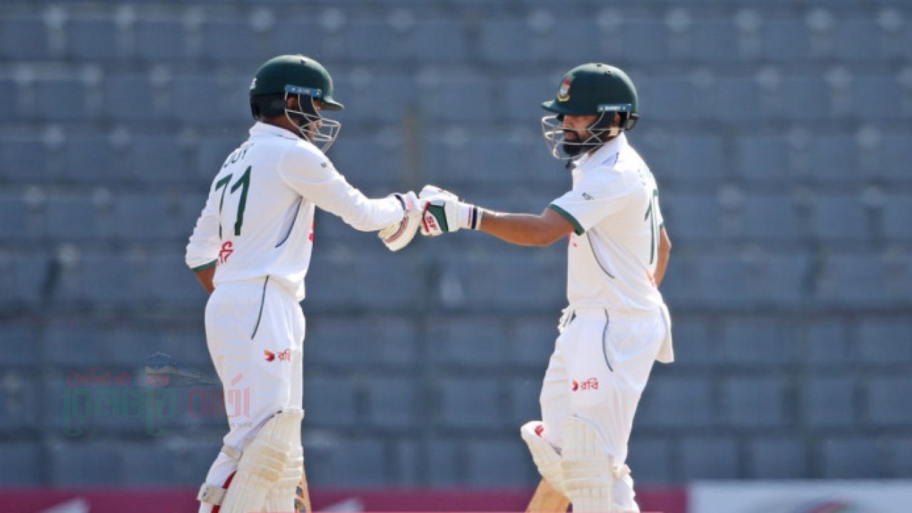 সাদমান-জয়ের ফিফটিতে একশো পেরোল বাংলাদেশ