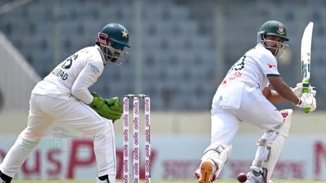 শান্তর বিদায়ের পর ব্যাটিং ধস, পাকিস্তানকে ২৬৮ রানের লক্ষ্য দিলো বাংলাদেশ